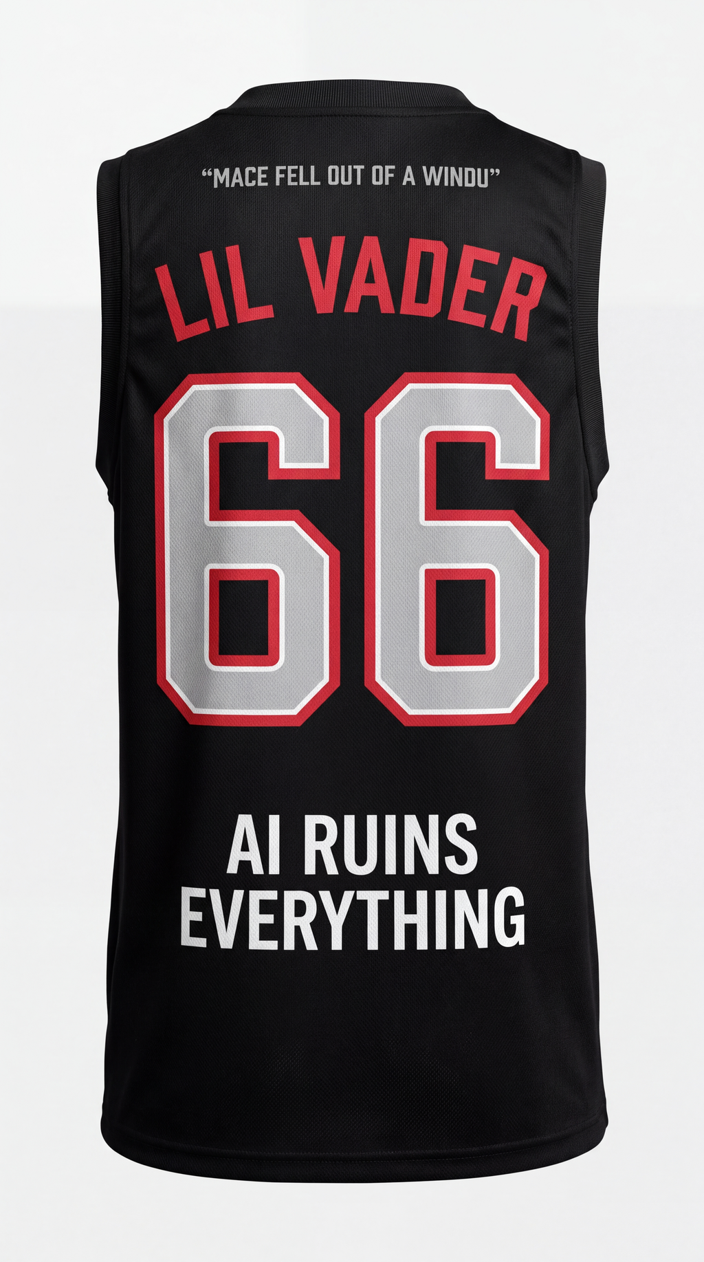 Lil Vader Official Basketball Jersey | "Mace Fell Out of a Windu" Edition