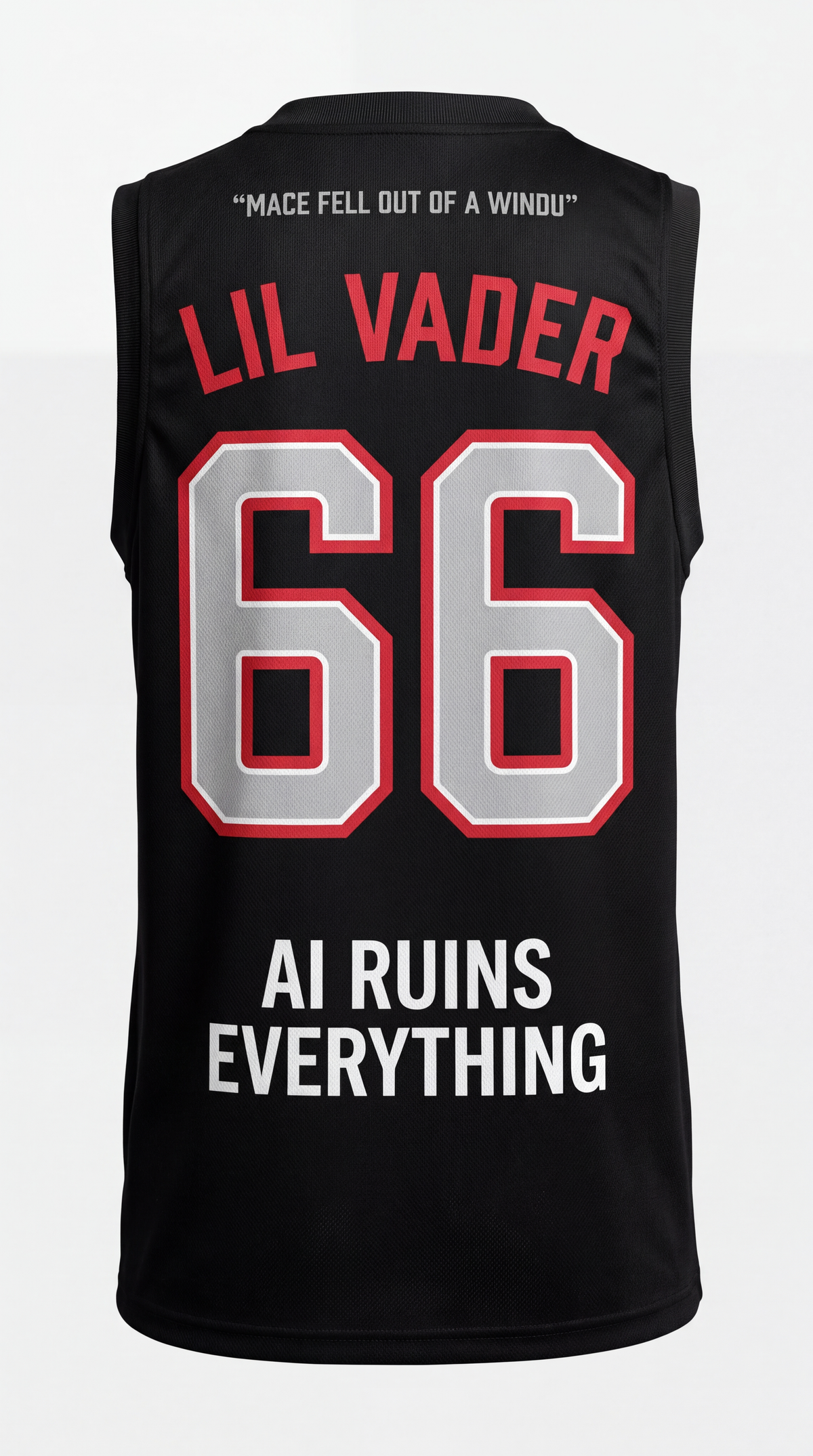 Lil Vader Official Basketball Jersey | "Mace Fell Out of a Windu" Edition
