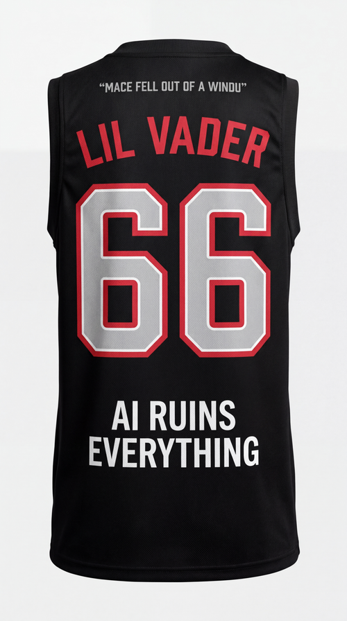 Lil Vader Official Basketball Jersey | "Mace Fell Out of a Windu" Edition
